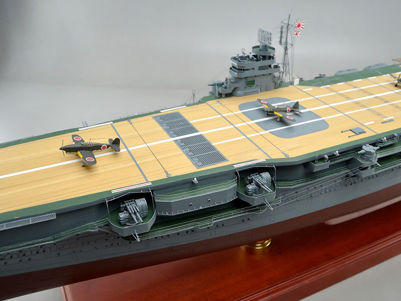 1/144空母瑞鶴精密模型完成品塗装済、木製ハンドメイド艦船模型、空母瑞鶴精密艦船模型完成品台座付の製作と通販専門店 ウッドマンクラブ