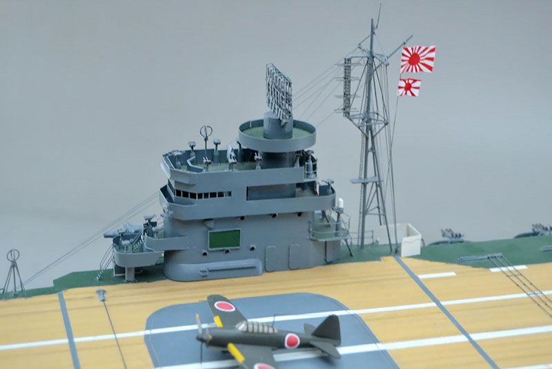 1/144空母瑞鶴精密模型完成品塗装済、木製ハンドメイド艦船模型、空母瑞鶴精密艦船模型完成品台座付の製作と通販専門店 ウッドマンクラブ