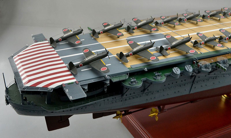 1/144空母瑞鶴精密模型完成品塗装済、木製ハンドメイド艦船模型、空母瑞鶴精密艦船模型完成品台座付の製作と通販専門店 ウッドマンクラブ