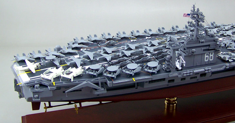 □米海軍ニミッツ級原子力空母精密模型完成品 木製ハンドメイド精密 
